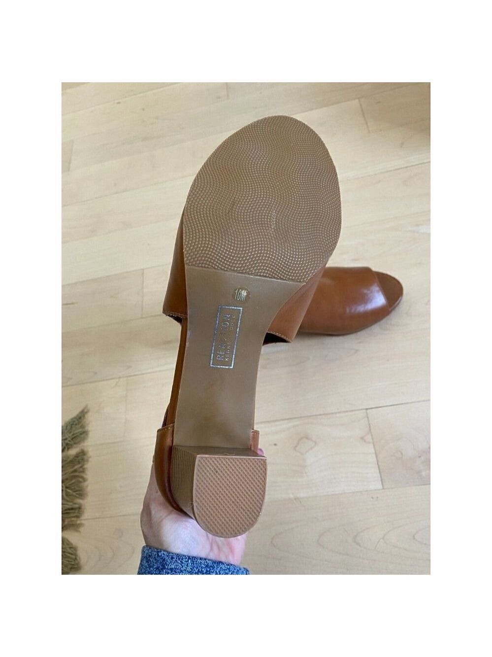 REACTION Kenneth Cole Women NEW sandal block heel peep toe - Picture 7 of 9